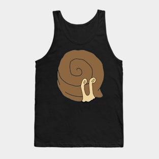 Introverted Brown Hiding Shy Snail Tank Top